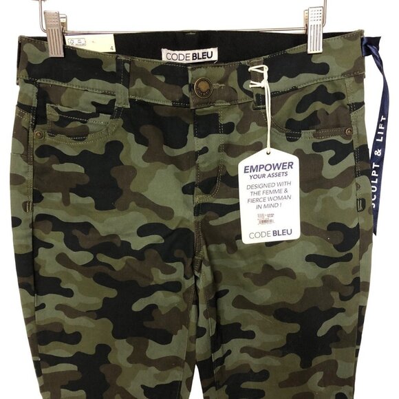 CODE BLUE WOMEN SKINNY CAMO JEANS SIZE 4 NEW WITH TAG - Picture 3 of 7